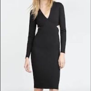Black Zara dress with openings on the side size M